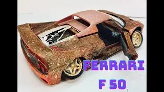 Реставрация  Заброшенный Феррари F 50 Модель машина  Литье под давлением восстановление