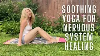 Backyard Yoga Flow with ASMR Birdsong | Gentle Movement + Self-Touch for Nervous System Healing