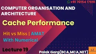 Cache Performance Explained | Hit, Miss, AMAT with Numerical | COA #ugcnet#computerscience#coa#gate