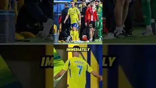 Ronaldo storms off the pitch disgusted with the coach 💔😳