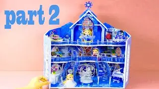 DIY Disney Frozen Snowflake Ice Castle Doll House part 6❤️Elsa and Anna❤️Miniature Cardboard House