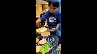 making 🍔 #KidsCooking #CookingWithKids #LittleChefs #FamilyFun #KitchenAdventures #fun #FunWithFood