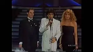 Toto Cutugno - Emozioni - Sanremo 1988 Dal Vivo durante premiazione secondo posto