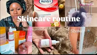 Morning Skincare Routine🤍| Waxing💕 | Shower Routine 