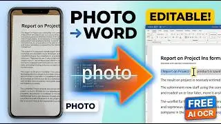 How to Convert a Document Photo to an Editable Word File with Free AI OCR | Step by Step Tutorial