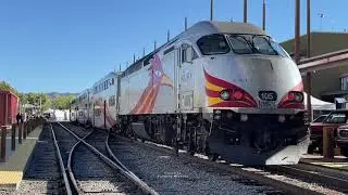 The Rail Runner Express (Commuter Rail) in New Mexico, USA (Cool Paint Scheme!)