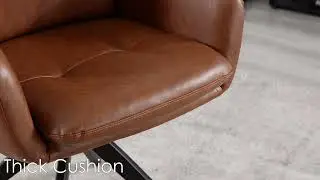 Wahson Modern Comfortable Desk Chair PU Leather Swivel Accent Vanity Chair for Home Office/Bedroom