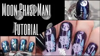 Moon Phase Mani Tutorial Nail Stamping Beautometry My Mani Box -- MoYou London Wolfman Plate