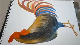 Cock  l  Water Colour Tutorial  l  How to make easy painting by using water colour  l