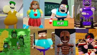 Roblox All Jumpscares, HEROBRINE SCHOOL BREAKOUT,  Mıss CRAZY TRON School, ESCAPE FROM A CRINGEMAN