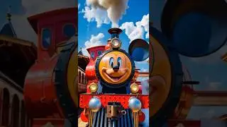 Mickey Mouse Themed Train Would you like to ride? #train #travel #disney #mickeymouse#subwaytrain