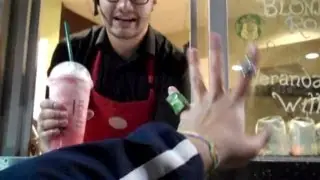 silly simon goes to starbucks - starbucks prank
