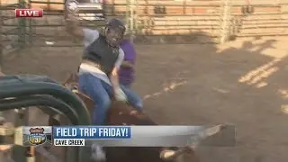 Scott Pasmore bull riding in Cave Creek