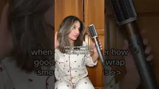 the dyson straightening brush is that girl 😍 #dysonairwrap #hairstyle #hairtutorial #haircare