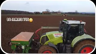 chantier unique avec Cet atles sur 9 cor!😨 semis blé 2k23