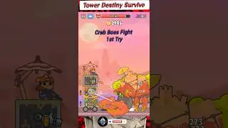 Tower Destiny Survive Crab Boss Fight Gameplay #games #towerdestinysurvive