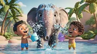 Splash Fun! The Best Summer Day with a Baby Elephant 🐘💦