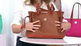 Dooney & Bourke Pebble Leather Double Strap Tassel Bag on QVC