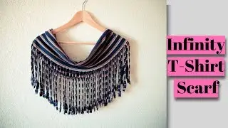 How To Make a Fringe T-Shirt Scarf! No Sew DIY