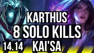 KARTHUS & Alistar vs KAI'SA & Pyke (ADC) | 7k comeback, 117k DMG, 8 solo kills | EUW Master | 14.14