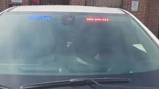 Red and Blue Undercover Visor Emergency Warning Light