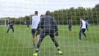 Great saves from Jack Butland and Jonathan Bond, England U21s 'keepers