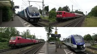 Bahnverkehr in Ehlershausen mit WFL Ersatzzug, Br 120, ČD Cargo 388, iLint, Übergabe, S-Bahn uvm.