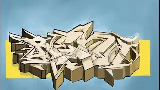 Procreate Graffiti Piece Timelapse 2025