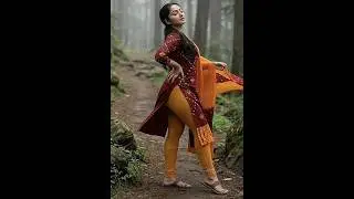 Earthy Elegance: The Timeless Charm of Brown Churidar Fashion#trending#love#viral#sareestyle#shorts