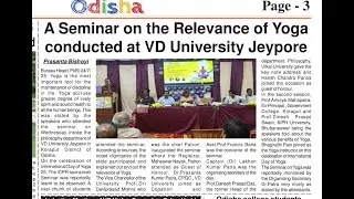 A seminar on Relevance of Yoga in the present Society on the occasion of International yoga day 2025