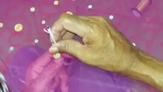 Making of Mirror work on Net fabric