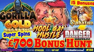 &pound;700 SLOTS BONUS HUNT - Gorilla Gold Megaways **Super Spins**, Golden Glyph 2, Hot Shots 2 & more.