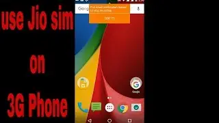 How to use Jio sim in 3G phone