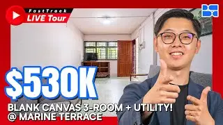 FastTrack Live Tour-Singapore HDB | 4 Marine Terrace | 3-Room HDB | $530,000 | bleubricks By PLB