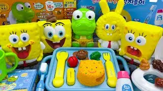 Satisfyingly open the fun SpongeBob SquarePants toy collection🧽스펀지밥 장난감 리뷰