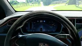 TESLA 🚗 AP 2018.26.3 Drives OFF THE ROAD then RECOVERS