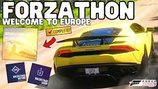 Forza horizon 5-How to complete Weekly Forzathon WELCOME TO EUROPE-Horizon backstage-Forzathon shop