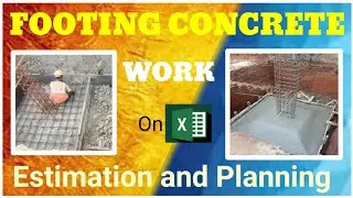 How to calculate volume for isolated sloped Footing and its estimation on Excel Sheet 2023 Part-3