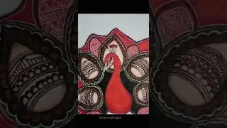 Beautiful Peacock Drawing!! With Oil Pastel And Pencil Colour#ytshorts #shorts #fyp #art