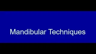 DEHY 244 Mandibular Injection Techniques