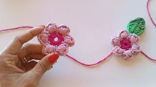 Flor margarida de ponto puff 🌸