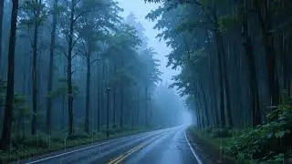 Dear, Please park the car and hear the rains sound at the forest road...| #nature #calm #rain