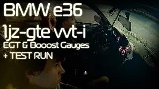 BMW 325i e36 1JZ-GTE How to install Gauges + Test Run.