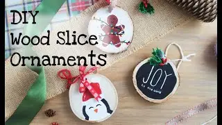 DIY Wood Slice Ornaments | Wood Slice Ornament Ideas | Family Fun Holiday Crafts | Inspiration