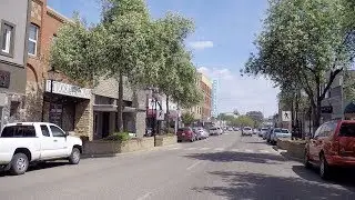 Medicine Hat City. Downtown Area. Driving Tour of Alberta Canada. 2019.