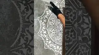 Satisfying Stencil Art Reveal with Plaster | 8-Second DIY Hack!