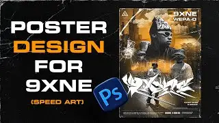 I designed a Poster for for 9xne(Rapper/ artist).