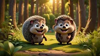 Four Tiny Hedgehogs Roll Downhill | Animal Movement Song for Kids | Fun Rhymes and Baby Songs