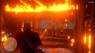 TRAPPED IN A BURNING BARN COMPLETELY SURROUNDED IN RED DEAD REDEMPTION 2!!!