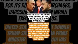 Trump says Modi has assured him India will not buy Russian oil #russiaukrainewar #ukraine